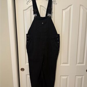 Faherty Women's Black Denim Overalls